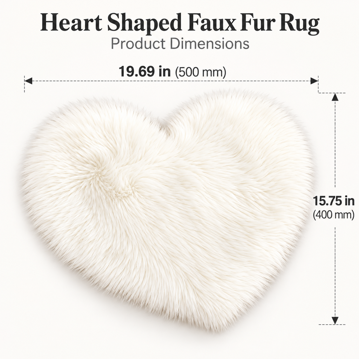 Heart-Shaped Plush Floor Mat