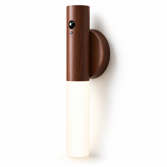 Walnut Color Rechargeable Motion Sensor Wall Light