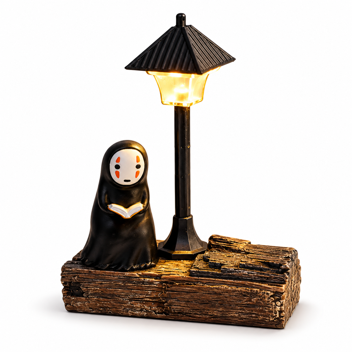 Faceless Man Reading Book Resin Night Lighting