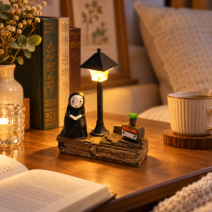 Faceless Man Reading Book Resin Night Lighting