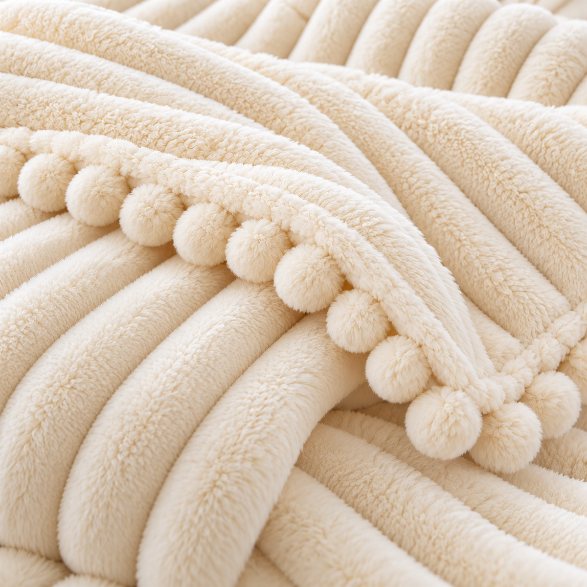 Rabbit Plush Blanket – Soft White Blanket