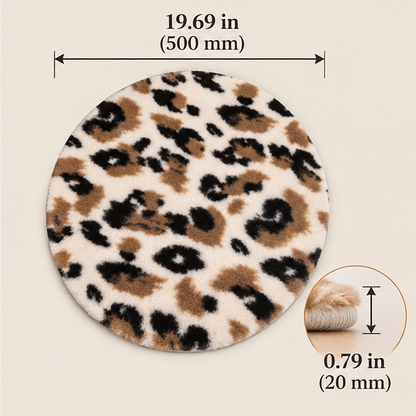 Marble Round Brown Pattern Area Rug