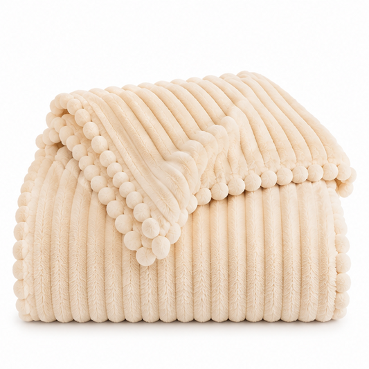 Rabbit Plush Blanket – Soft White Blanket