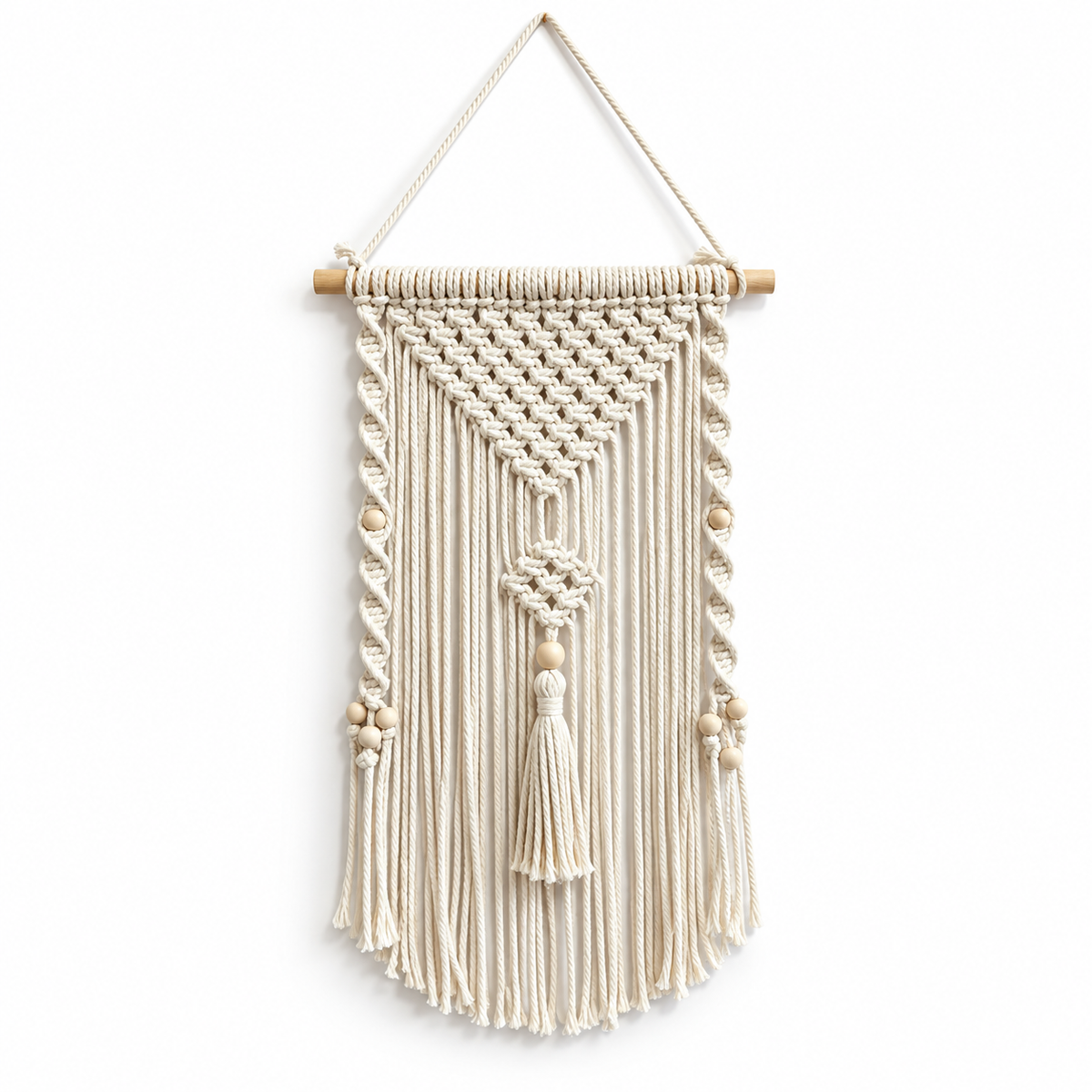 Nordic Geometric Cotton Tapestry