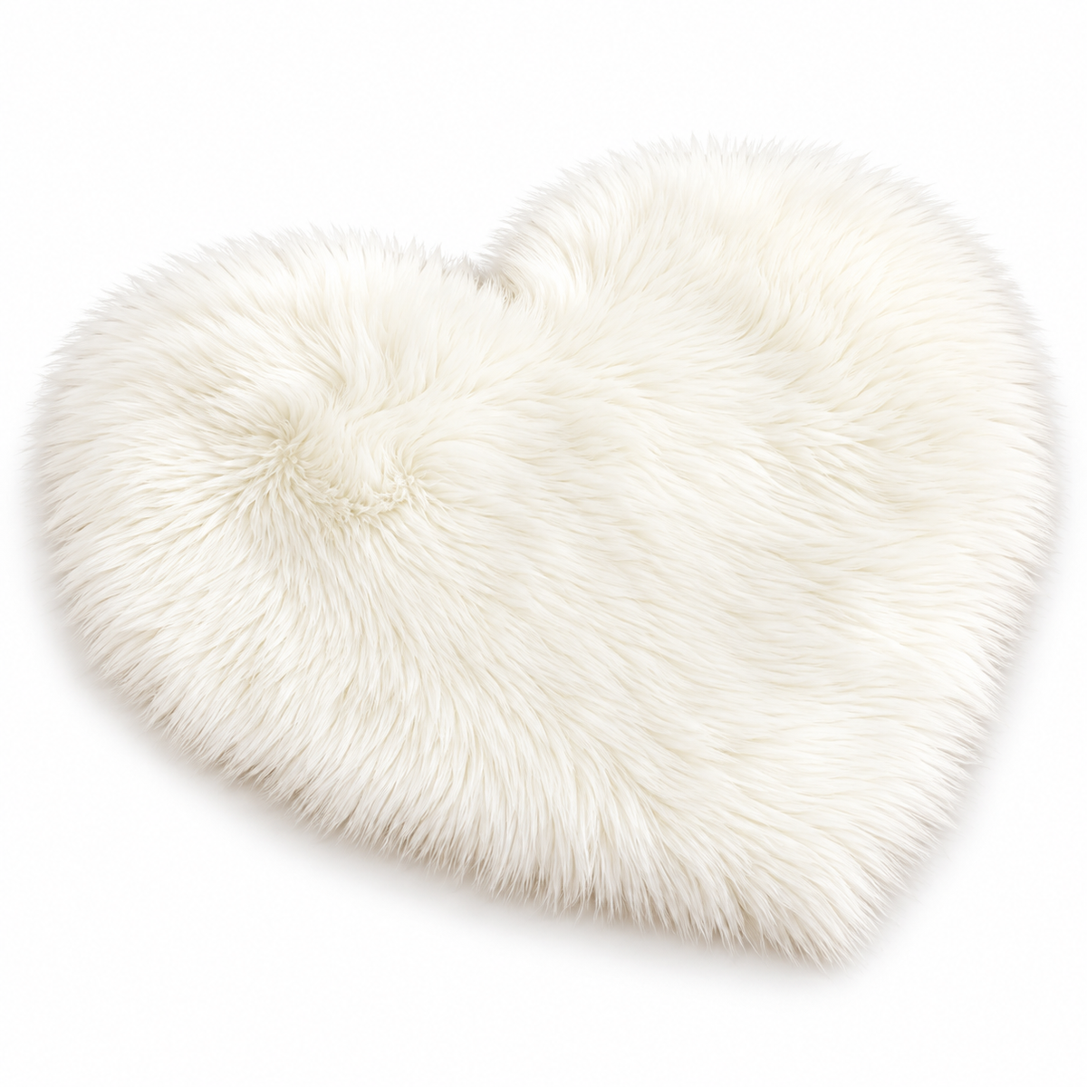 Heart-Shaped Plush Floor Mat