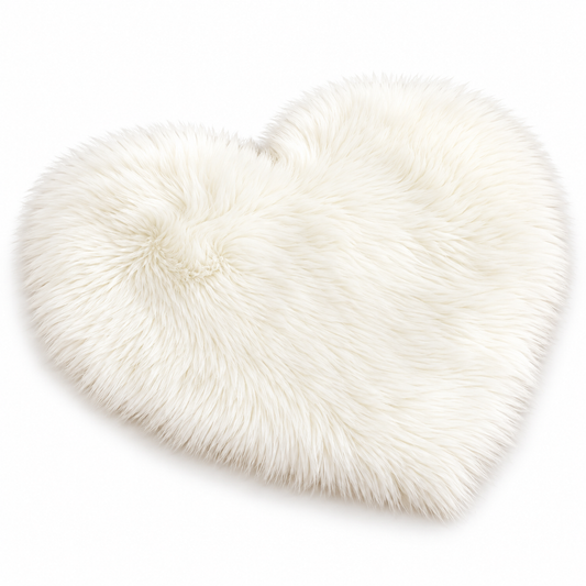 Heart-Shaped Plush Floor Mat