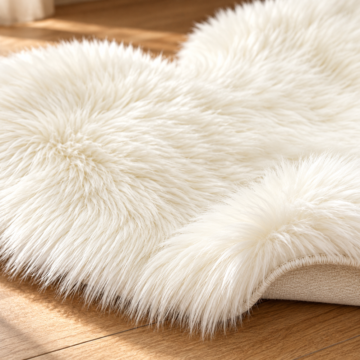 Heart-Shaped Plush Floor Mat