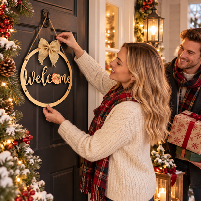 Wooden Home Welcome Decorative Sign